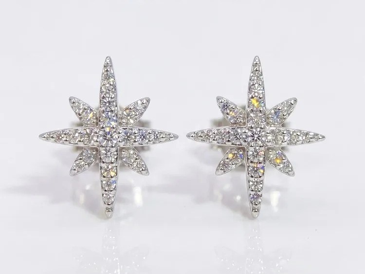 Brincos de Diamante Moissanite