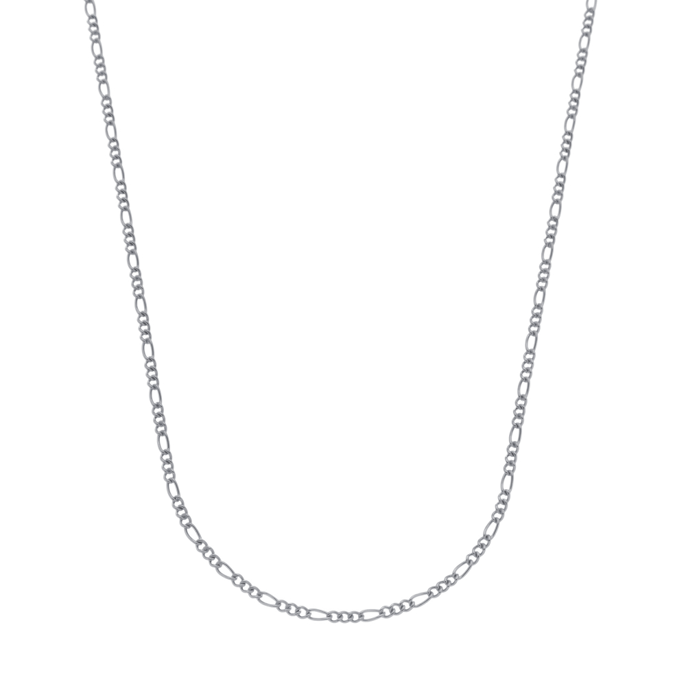 Corrente Prateada Masculina Elo 3 por 1 - 3mm